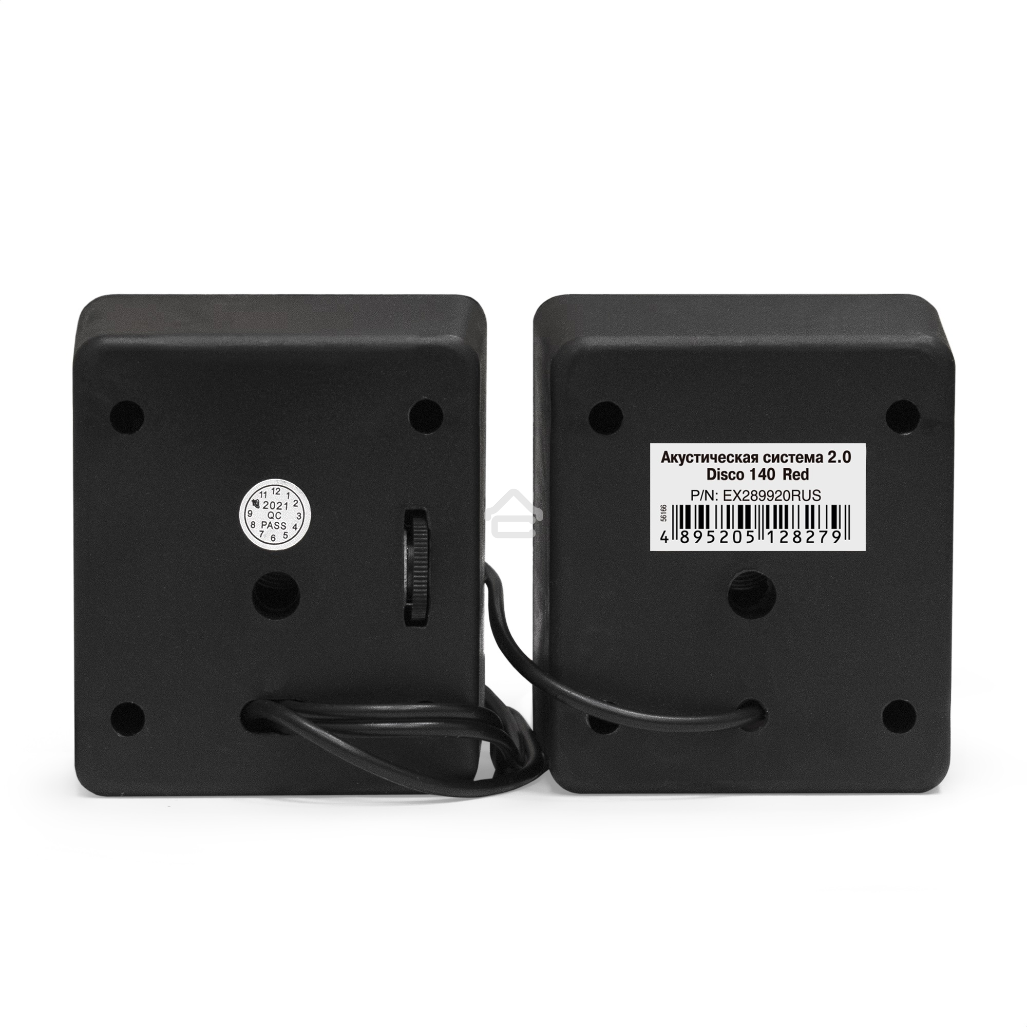 Акустическая система 2.0 ExeGate EX289920RUS Disco 140 Red (питание USB, 2х3Вт (6Вт RMS), 100-20000Гц, красный)