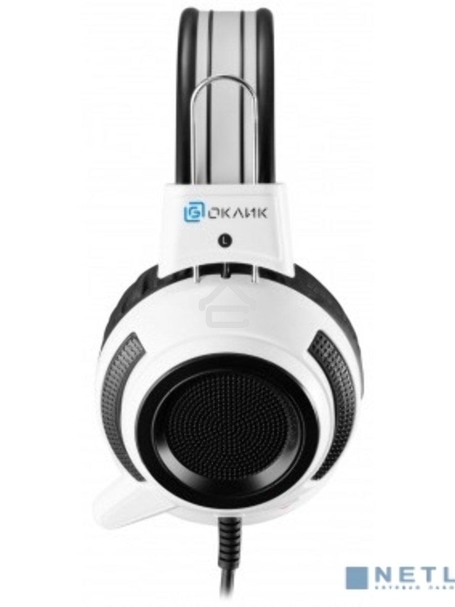 Наушники с микрофоном Oklick HS-G300 белый/черный 2.5м мониторы