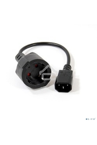 Кабель-переходник UPS->розетка VCOM (IE-320 C14 to Socket Type-F) 3Gx0,75mm VDE <CE002>