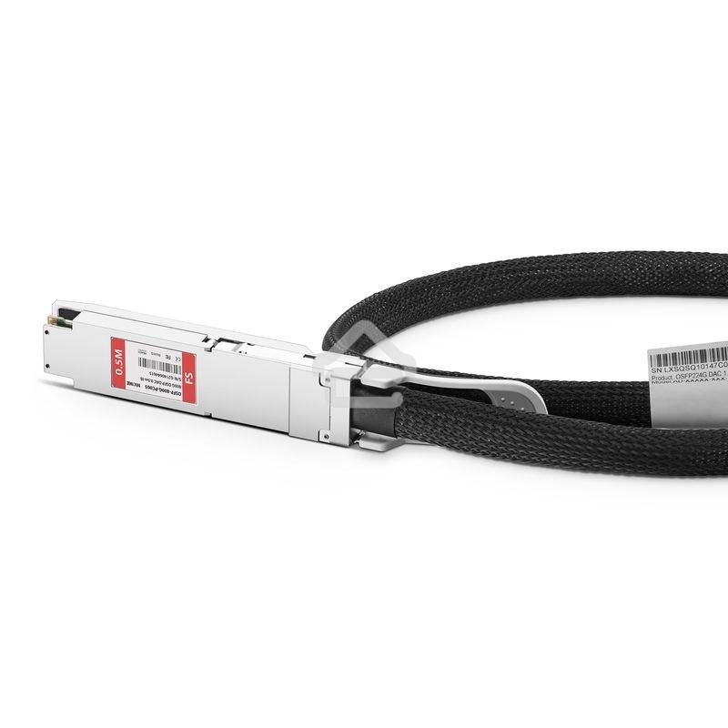 Твинаксиальный медный кабель 0.5m (2ft) NVIDIA/Mellanox MCP4Y10-N00A Compatible 800G OSFP Finned Top InfiniBand NDR Passive Direct Attach Copper Twinax Cable for Quantum-2 Switches