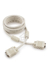 Кабель Gembird/Cablexpert CC-PPVGA-10, Кабель VGA Premium  15M/15M, 3.0м, белый, тройной экран, феррит.кольца 