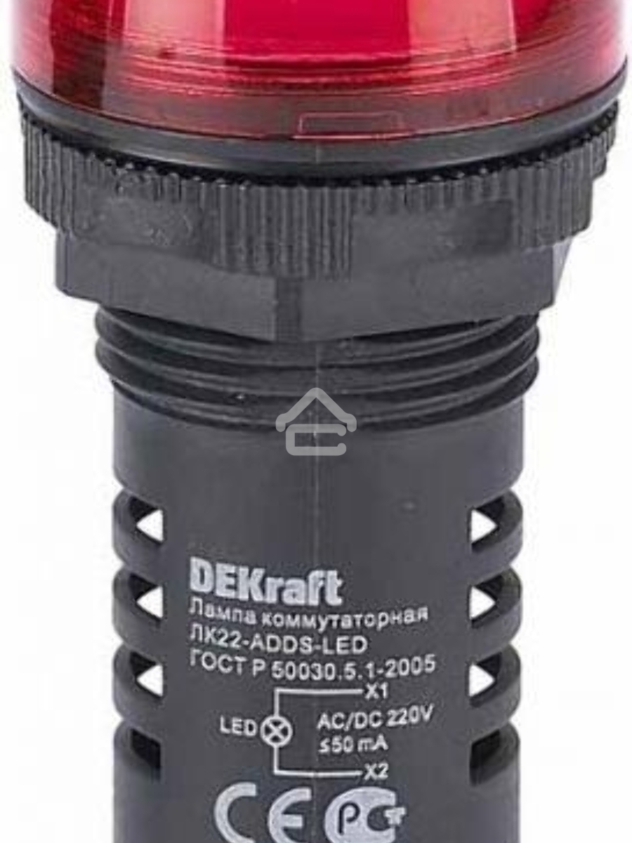 Лампа коммутационный ADDS 22мм LED 220В AC/DC ЛK-22 красн. SchE 25119DEK