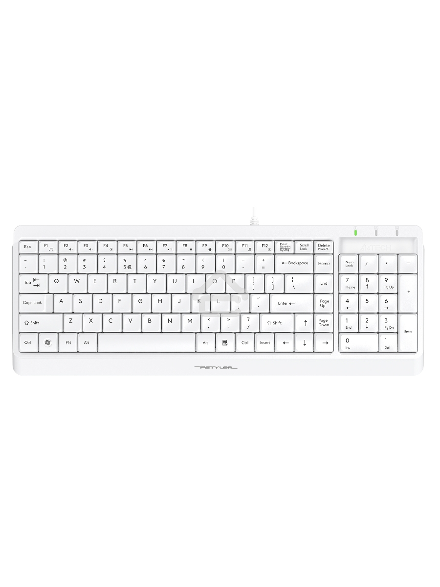 Клавиатура + мышь A4Tech Fstyler F1512 клав:белый мышь:белый USB