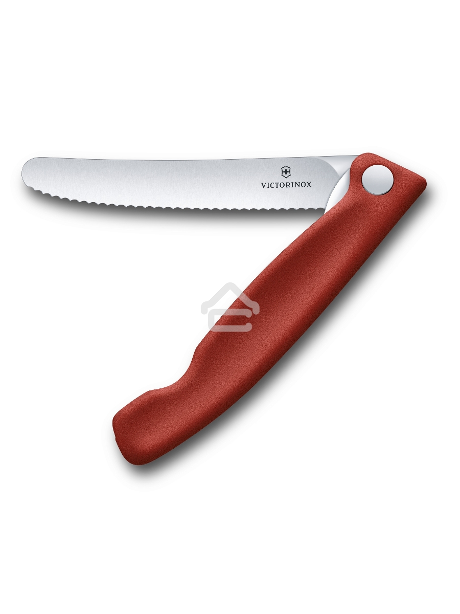 Нож кухонный Victorinox Swiss Classic (6.7831.FB) стальной столовый лезв.110мм серрейт. заточка красный блистер