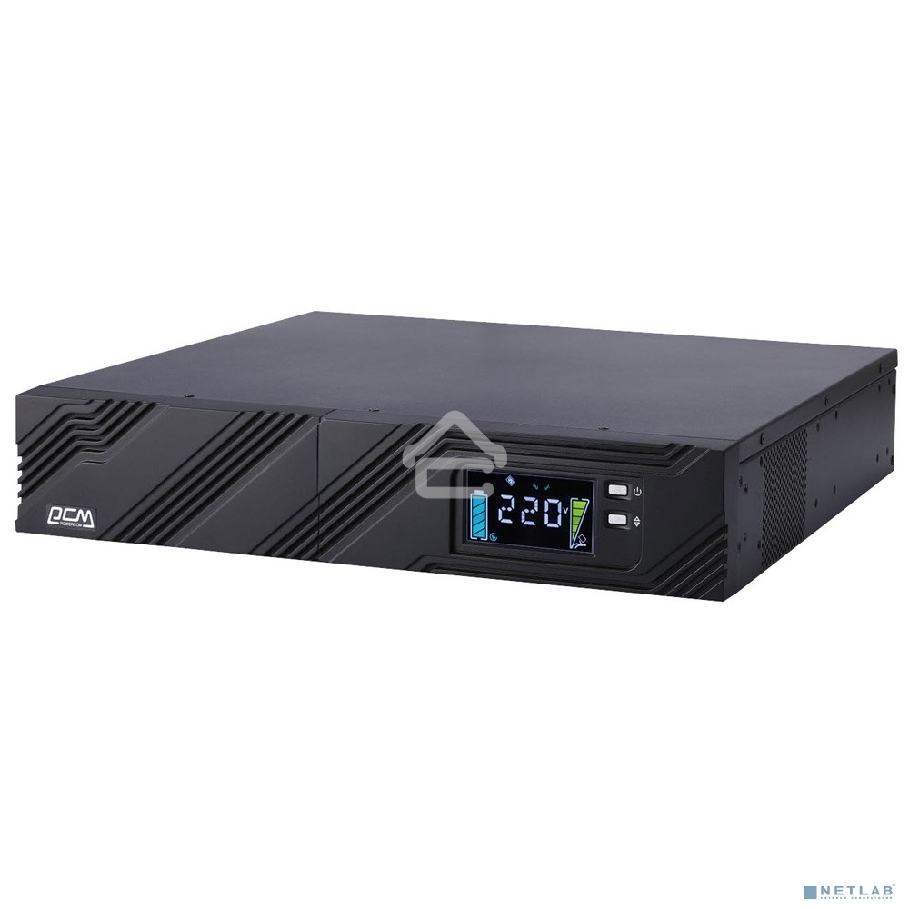 Источник бесперебойного питания Powercom Smart King Pro+ SPR-1000 LCD 800Вт 1000ВА черный