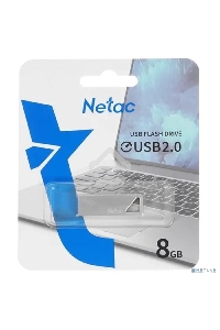 Флеш диск Netac U326 NT03U326N-008G-20PN 8Gb, USB2.0, металлическая плоская