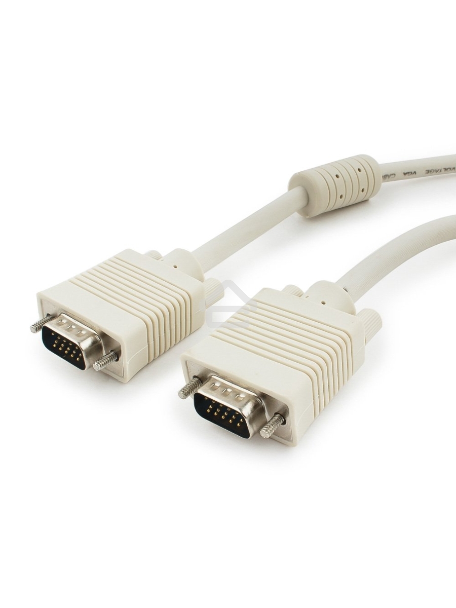 Кабель Gembird/Cablexpert CC-PPVGA-10, Кабель VGA Premium 15M/15M, 3.0м, белый, тройной экран, феррит.кольца