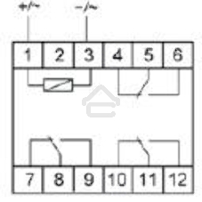 Реле промежуточное PK-3P (монтаж на DIN-рейке 35мм 220В 50Гц 3х8А 3NO/NC IP20) F&F EA06.001.023