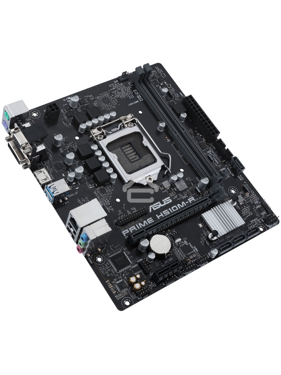 Материнская плата ASUS PRIME H510M-R-SI, LGA1200, H510, 2*DDR4, DVI+D-Sub + HDMI, SATA3, Audio, Gb LAN, USB 3.2, COM*1 header (w/o cable),mATX