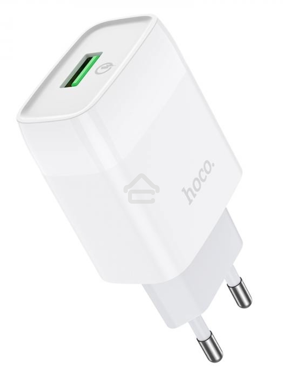 Зарядное устройство HOCO C72Q Glorious QC3.0 один USB порт, белый