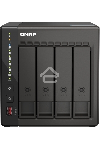Сетевое хранилище SMB QNAP TS-453E-8G NAS, 4-tray w/o HDD. 2xHDMI-port. 4-core Celeron J6412 2-2.6 GHz, 8GB DDR,  2x2.5Gb LAN, 2 x M.2 2280 PCIe Gen 3 x2, 2x USB 3.2 Gen 2 (10Gbps) Port, 2x USB 2.0 port