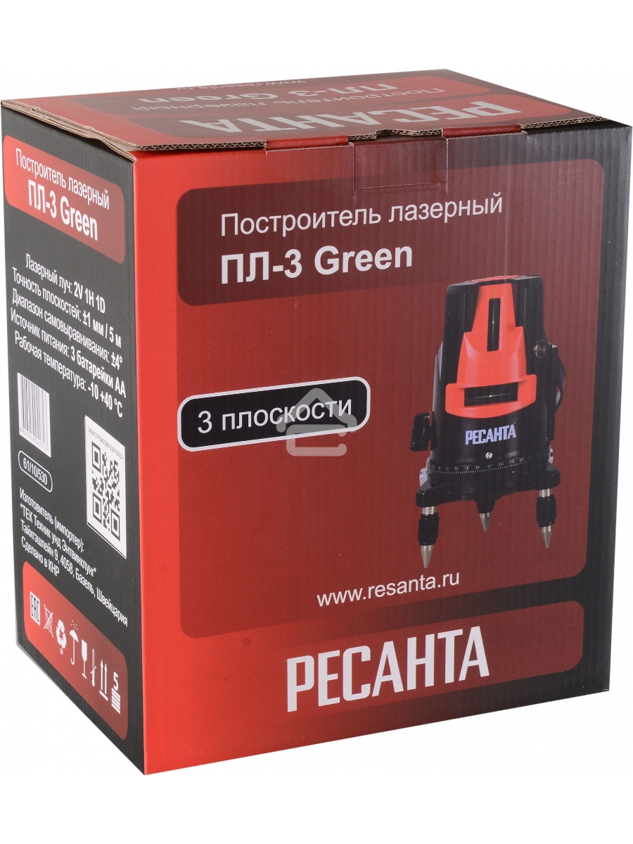 Построитель лазерный ПЛ-3 Green Ресанта