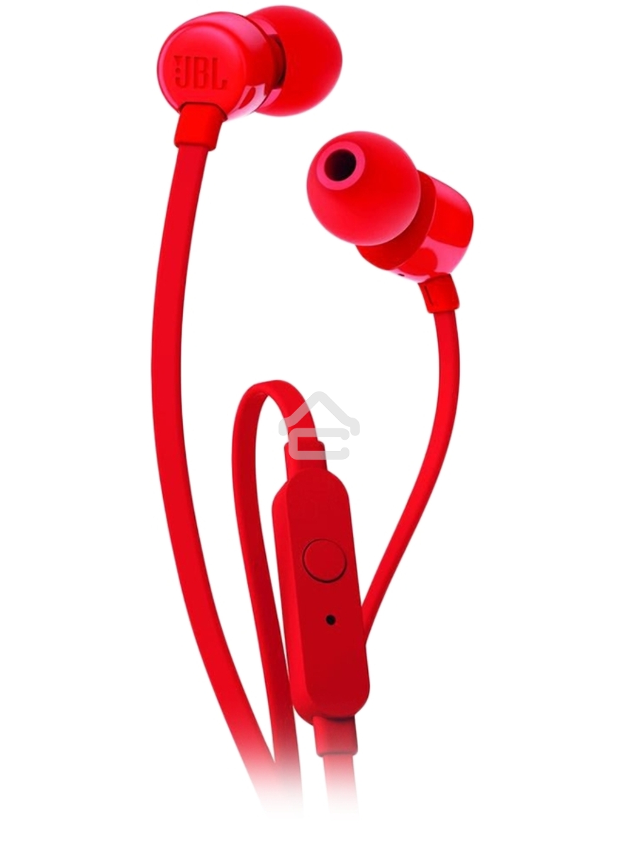 Наушники-гарнитура JBL T110 красный