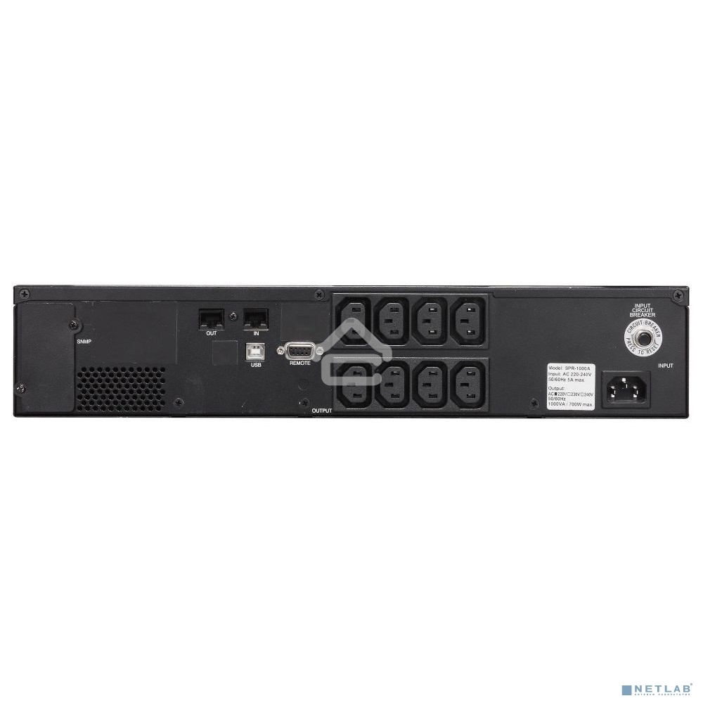 Источник бесперебойного питания Powercom Smart King Pro+ SPR-1000 LCD 800Вт 1000ВА черный