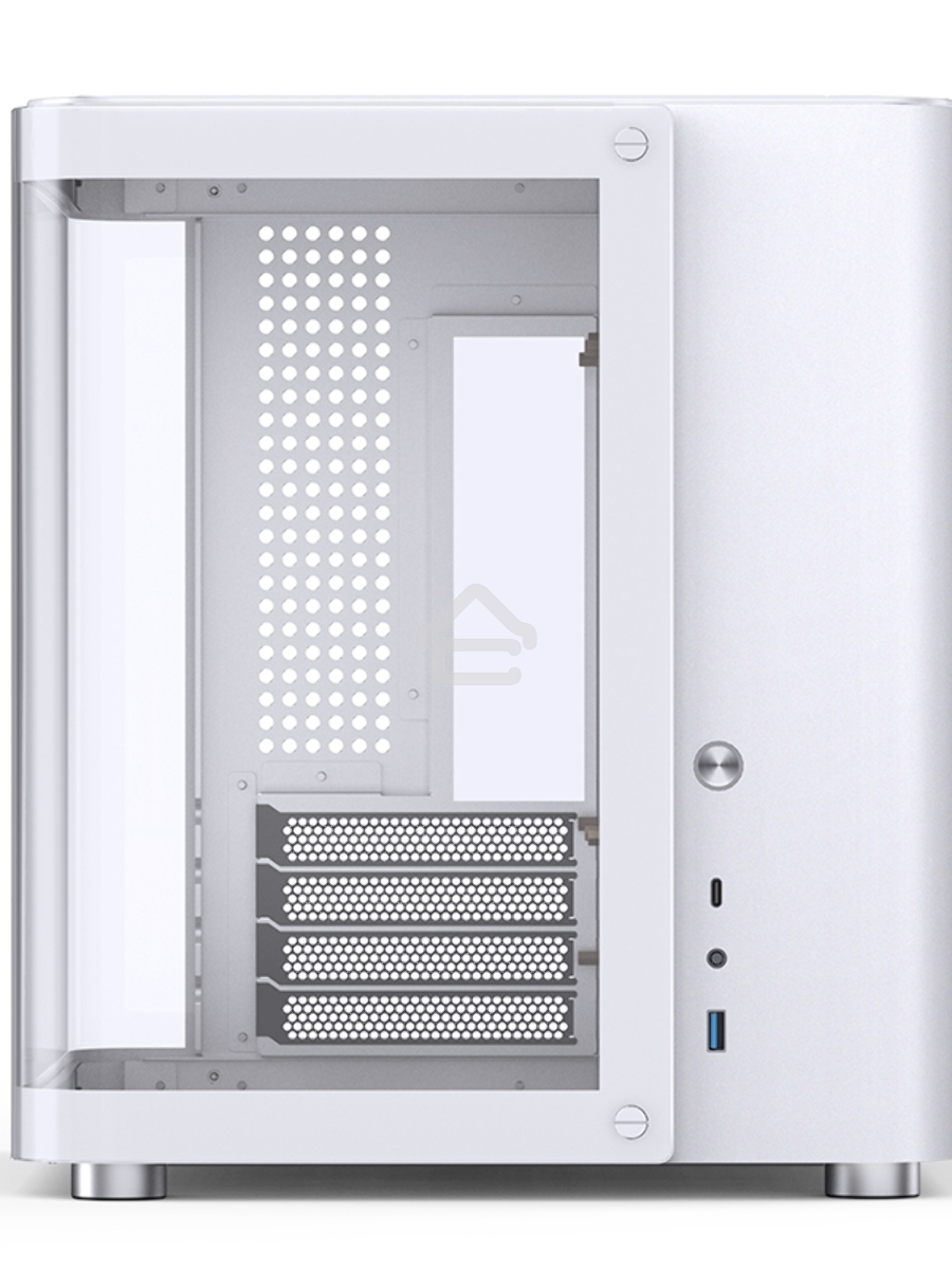 Корпус без блока питания JONSBO TK-1, Mini-Tower, TG, no fan, 1xUSB-A 3.2 + 1xUSB-C 3.2, mATX, mITX White