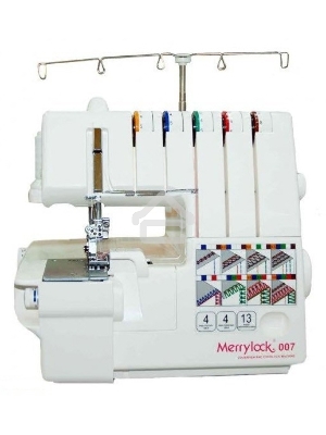 Оверлок Merrylock 007 (5-ти-ниточный), 20 швейных операций, 2-,3-,4-,5-ти ниточная строчка