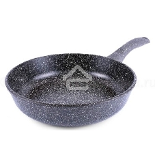 Сковорода НЕВА МЕТАЛЛ ПОСУДА 2524Байкал д.24 Диаметр изделия: 24см. Высота бортов: 6,2см. Толщина дна: 6мм. Толщина стенок: 4мм. Диаметр дна: 18см. Цвет: натуральный природный черный камень. Линия 