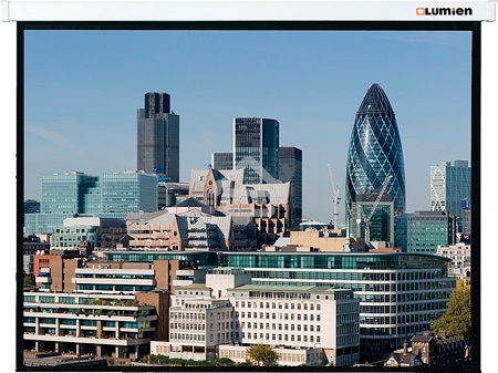 Экран LMC-100105 с электроприводом Lumien Master Control 244x244 см Matte White FiberGlass черн. кайма по периметру