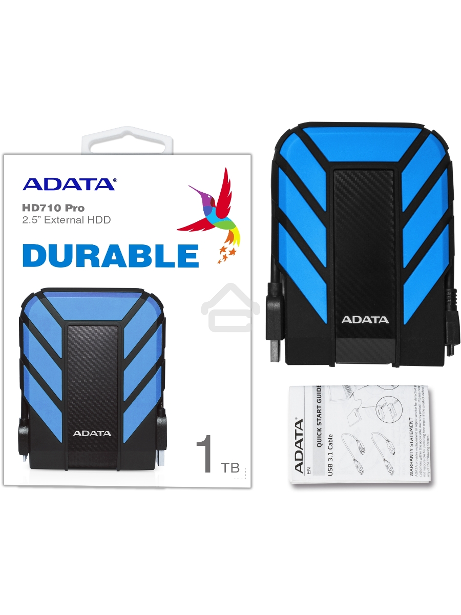Внешний жесткий диск AData USB 3.1 1Tb AHD710-1TU3-CBL HD710P DashDrive Durable (5400rpm) 2.5