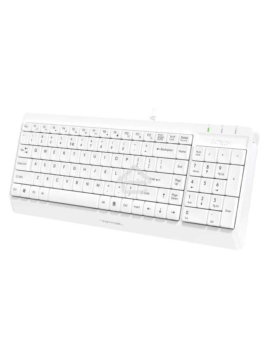 Клавиатура + мышь A4Tech Fstyler F1512 клав:белый мышь:белый USB