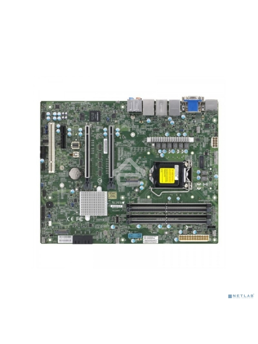 Материнская плата Supermicro MBD-X12SCA-F-B W-1200 CPU, 4 DIMM slots, Intel W480 controller for 4 SATA3 (6 Gbps) ports, RAID 0,1,5,10, 1 PCIe 3.0 x4, 2 PCIe 3.0 x16 slots, bulk