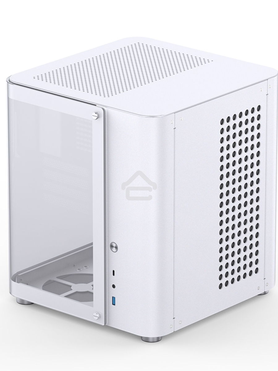Корпус без блока питания JONSBO TK-1, Mini-Tower, TG, no fan, 1xUSB-A 3.2 + 1xUSB-C 3.2, mATX, mITX White