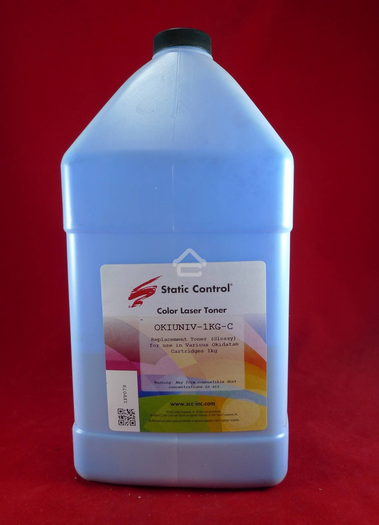 Тонер для принтера Static Control Oki C3300N/5500 OKIUNIV-1KG-C голубой (флакон 1000гр)