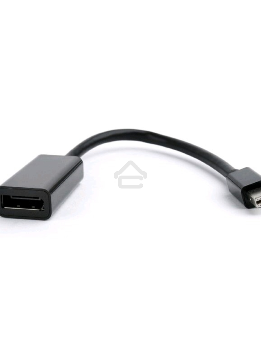 Переходник miniDisplayPort - DisplayPort, Cablexpert A-mDPM-DPF-001, 20M/20F, длина 16см, черный, пакет