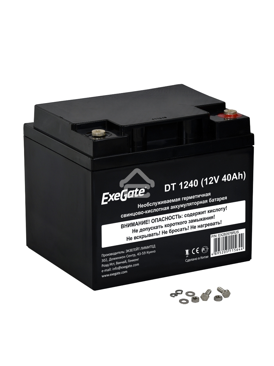 Батарея ExeGate DT 1240 (12V 40Ah), клеммы под болт М6