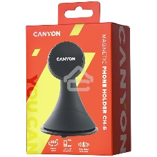 Автодержатель для смартфона на панели приборов и ветровом стекле Canyon Car черный