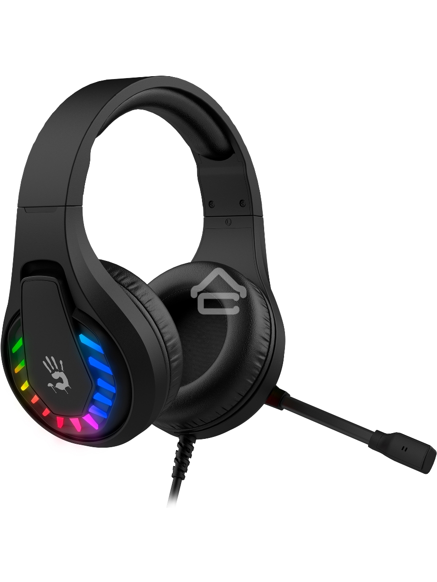 Наушники с микрофоном A4Tech Bloody G230 черный 2м накладные USB оголовье (G230)