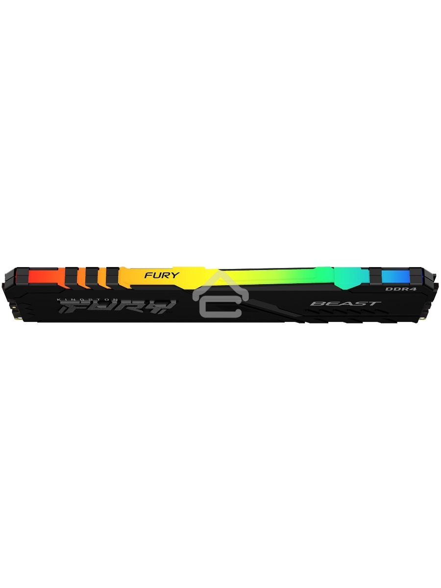 Оперативная память Kingston Fury Beast, DDR4, 64GB (2x32GB), 3200MHz, CL16, DIMM, с радиатором, RGB, чёрный
