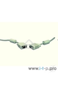 Кабель Gembird/Cablexpert CC-PPVGA-20M,Кабель VGA Premium , 15M/15M, 20м,серый, тройной экран,феррит.кольца  