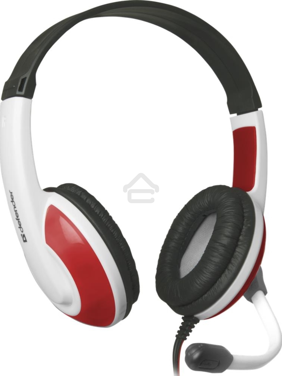 Наушники Defender Warhead G-120 красный/белый кабель 2 м