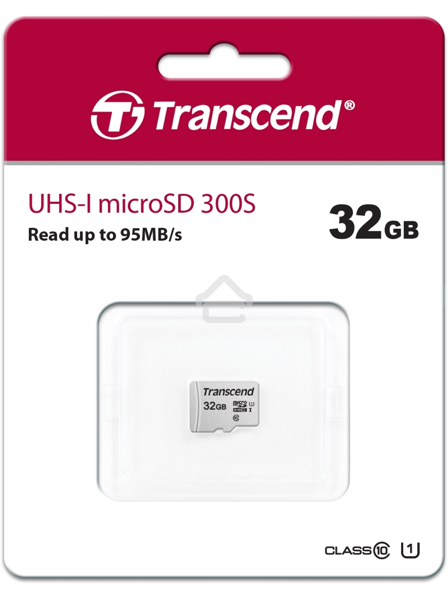 Флеш карта microSD 32GB Transcend microSDHC Class 10 UHS-1 U1, (без адаптера), TLC