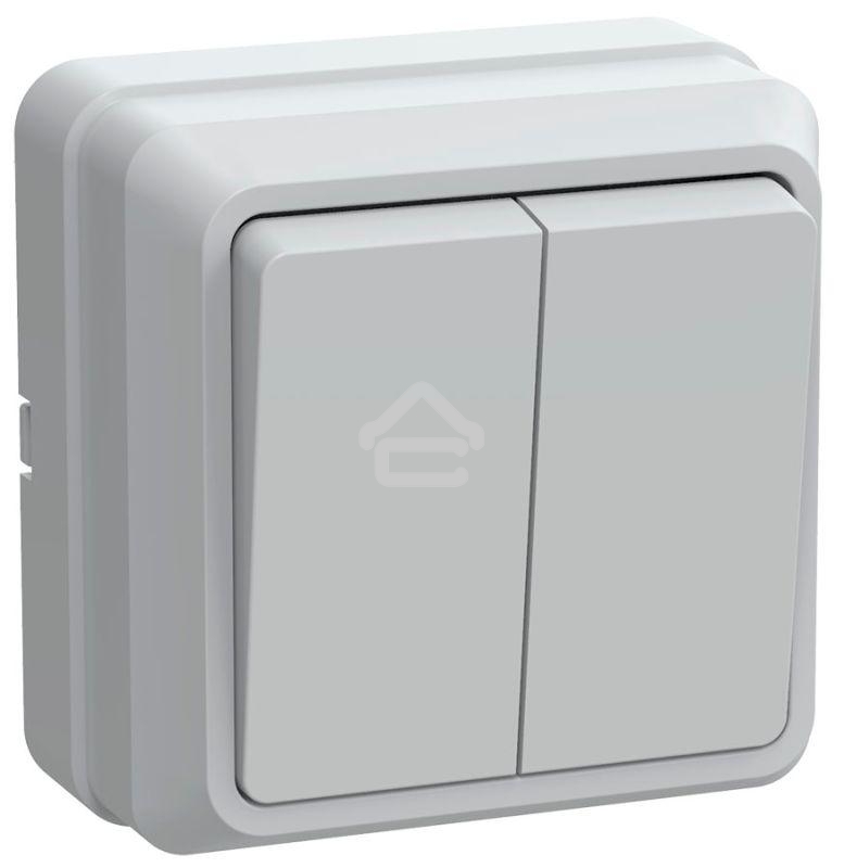 Выключатель Iek EVO20-K01-10-DC ВС20-2-0-ОБ 2кл 10А откр.уст. ОКТАВА (белый)