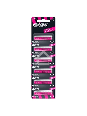 Элемент питания алкалиновый LR03 Super Alkaline BL-6 (уп.6шт) ФАZА 4895205002012, 1.5 В