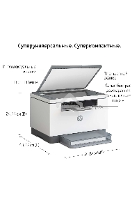 МФУ лазерный HP LaserJet M236d (9YF94A), A4, ч/б, печ. до 29 стр/мин., 600 x 600 dpi, USB