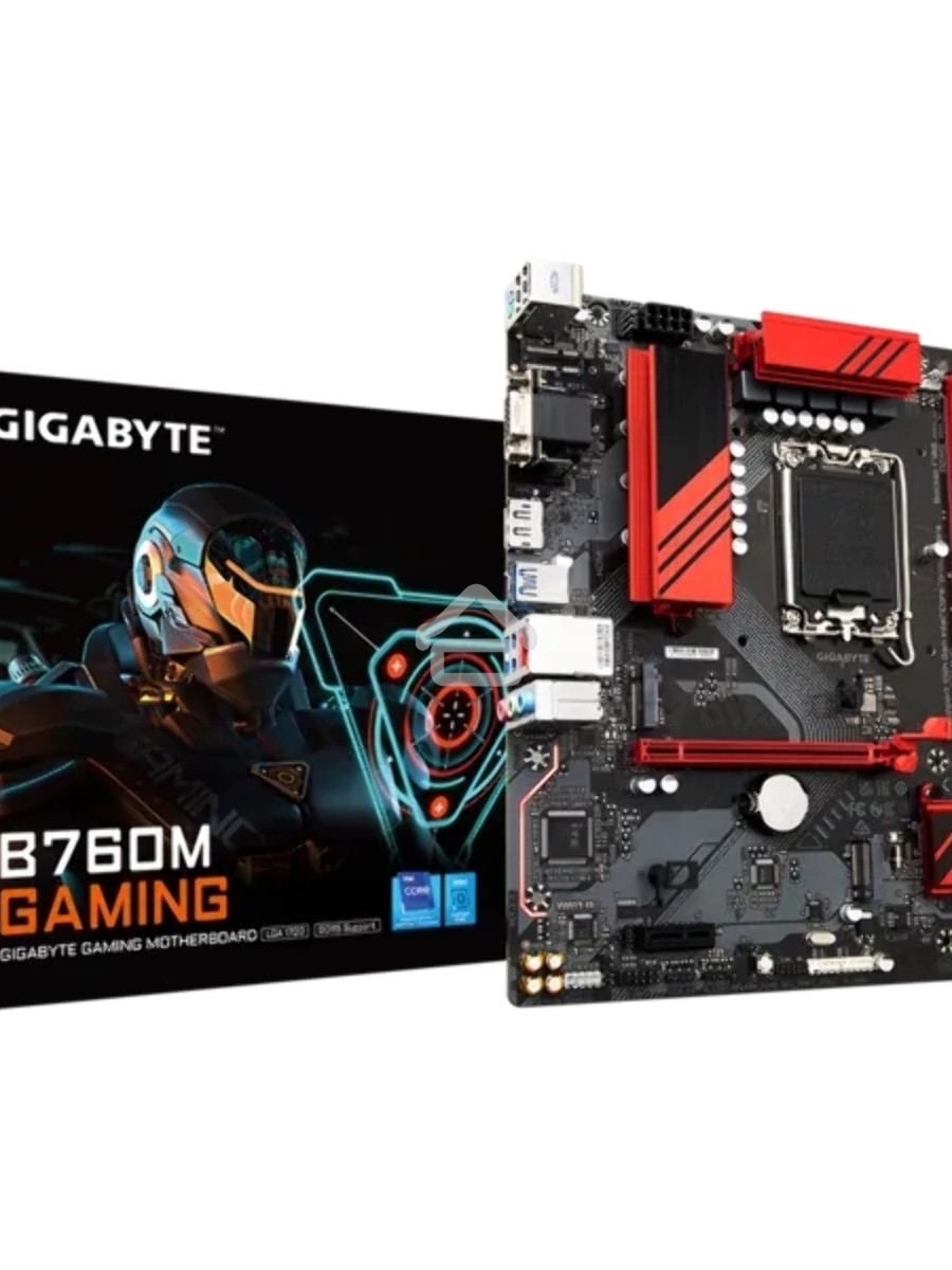 Материнская плата Gigabyte B760M GAMING, LGA 1700, Intel B760, 2xDDR5, 4xSATA, 2xM.2, 1xPCI-E 4.0 x16, 1xPCI-E x1, 1xHDMI, 1xDP, 1xVGA, 1x 2.5Gb LAN, 3xUSB-A 3.2 Gen 1, 1xUSB-C 3.2 Gen 1, 2xUSB-A 2.0, 3x3.5 мм, 7.1, Micro-ATX