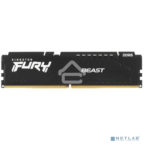 Оперативная память Kingston Fury Beast, DDR5, 16Gb (1x16GB), 5600MHz, CL36, DIMM, с радиатором, черный