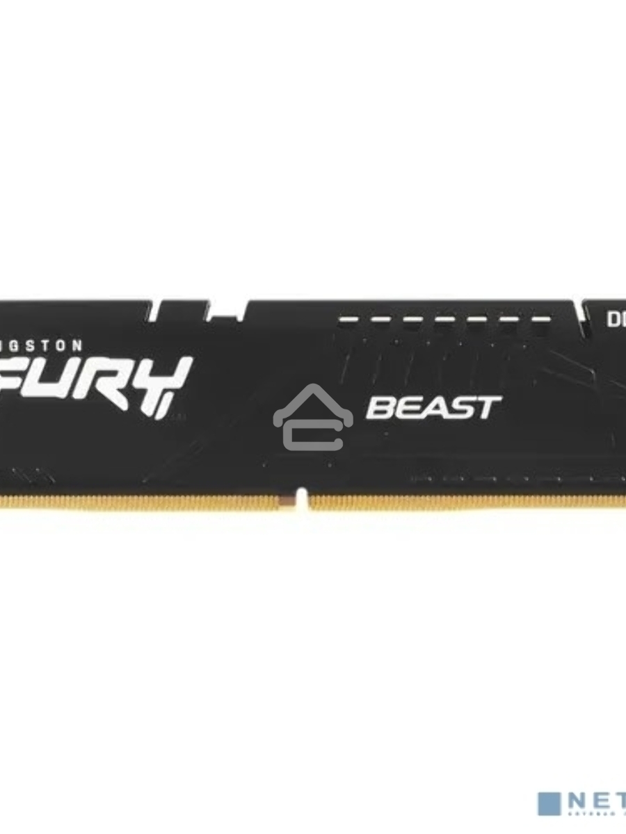 Оперативная память Kingston Fury Beast, DDR5, 16GB (1x16GB), 5600MHz, CL36, DIMM, с радиатором, черный
