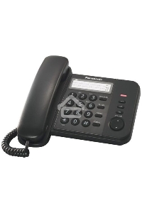 Телефон проводной Panasonic KX-TS2352RUB черный {индикатор вызова,порт для доп. телеф. оборуд.,4 уровня громкости звонка}