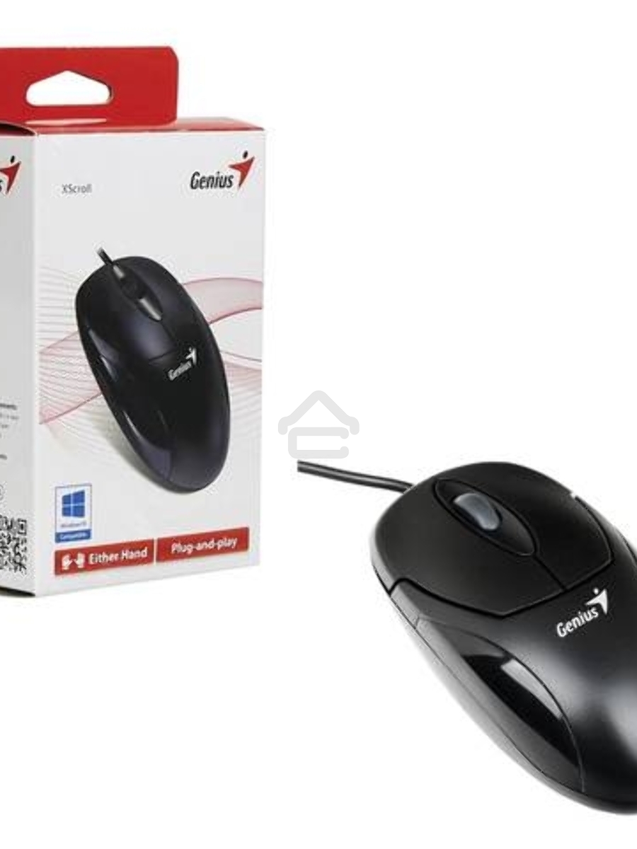 Мышь проводная Genius XScroll V3 черный, 1000 dpi, USB, кнопки - 3