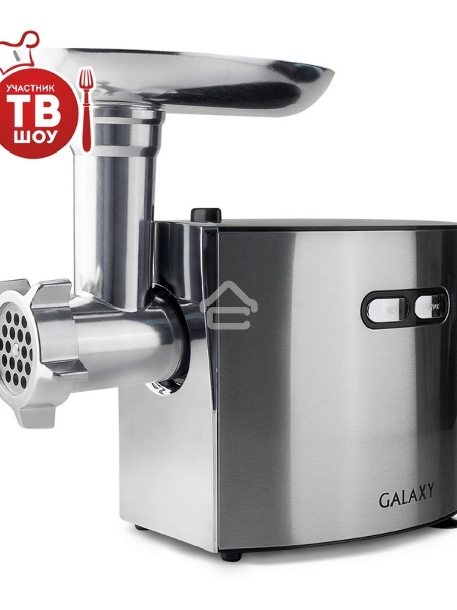 Мясорубка электрическая Galaxy Line GL 2400, серебристый, 1200 Вт, корпус из нержавеющей стали, функция 