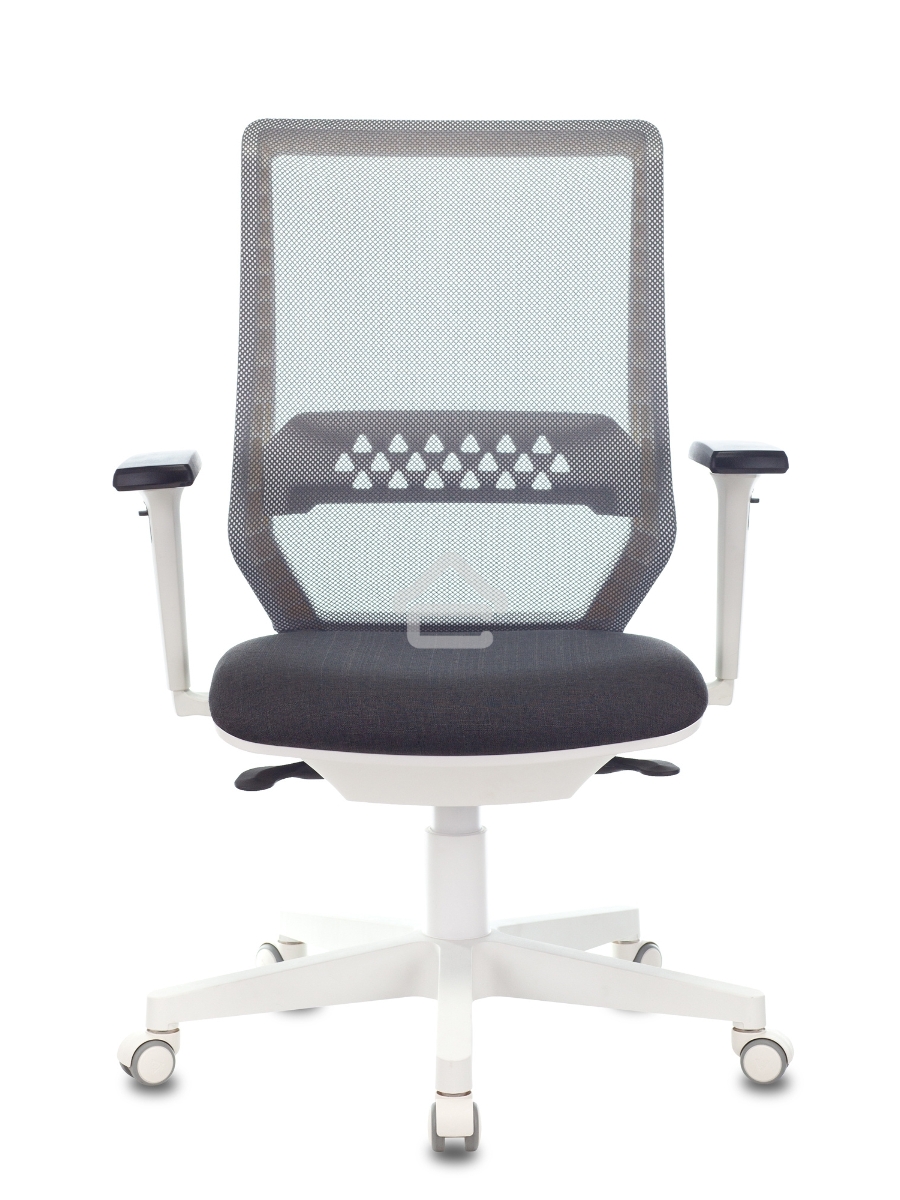 Кресло компьютерное Бюрократ MC-W611N TW-04 38-417 темно-серый, сетка/ткань, крестовина пластик, пластик белый
