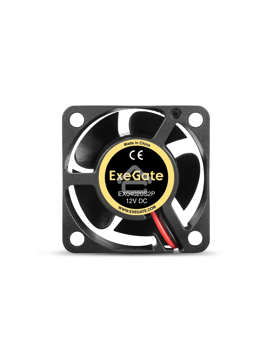 Вентилятор для корпуса ExeGate EX04020S2P черный, 40 мм, 6500 об/мин, 28 дБ, 2 pin