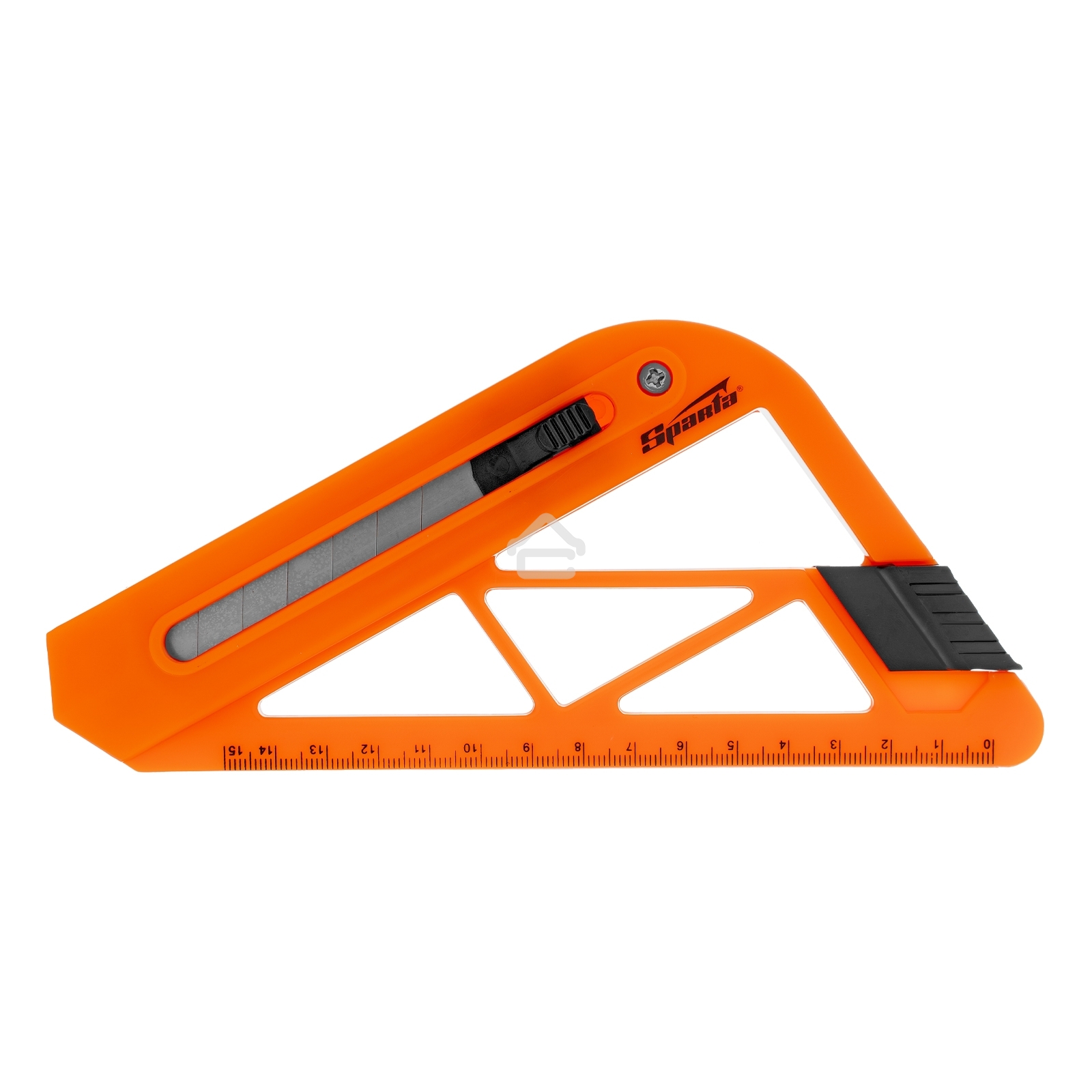 Нож Sparta 18 мм, выдвижное лезвие, для резки обоев, линейка