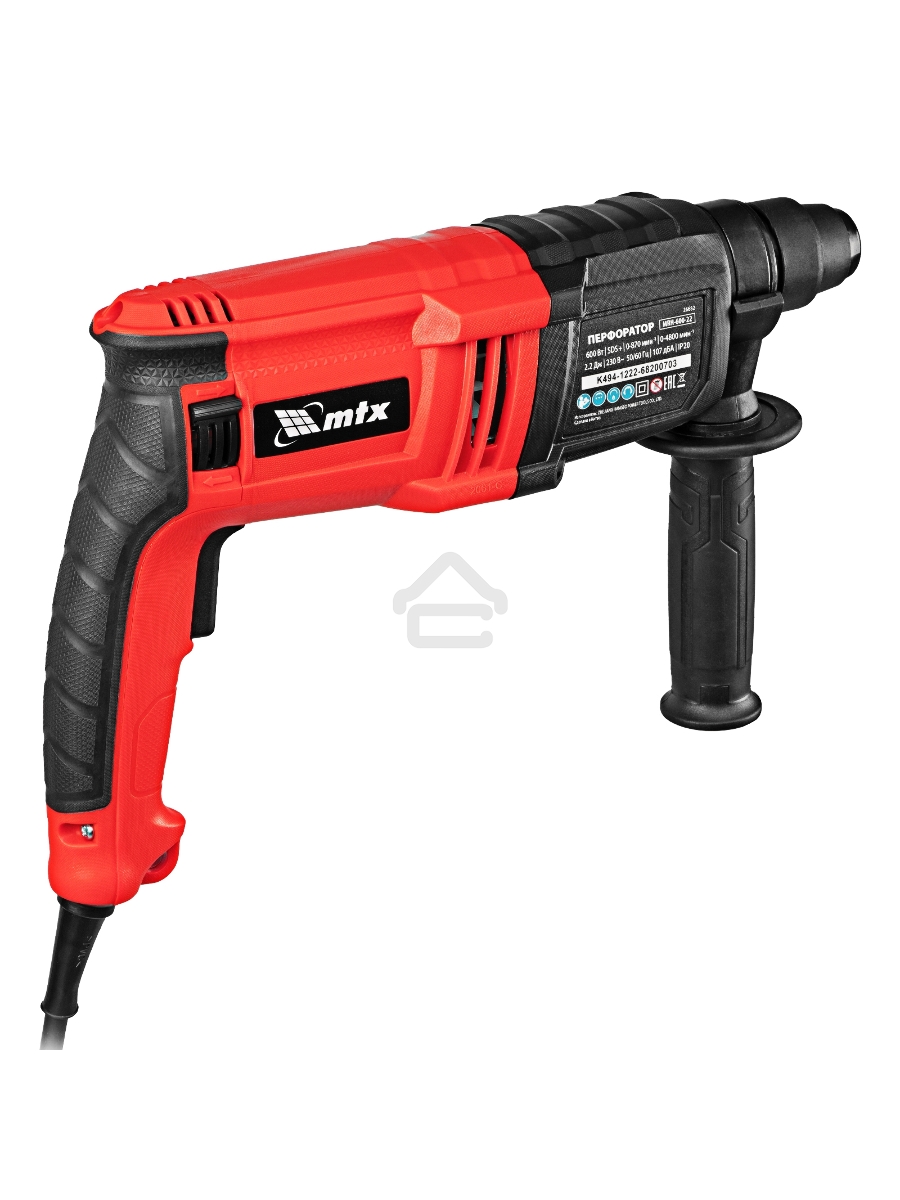 Перфоратор электрический MRH-600-22, SDS-Plus, 600 Вт, 2,2 Дж, 3 плюс 1 реж. MTX