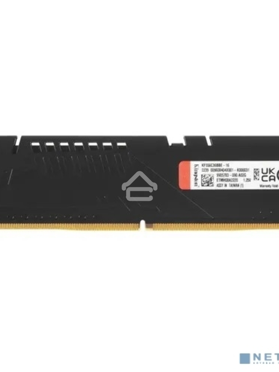 Оперативная память Kingston Fury Beast, DDR5, 16GB (1x16GB), 5600MHz, CL36, DIMM, с радиатором, черный