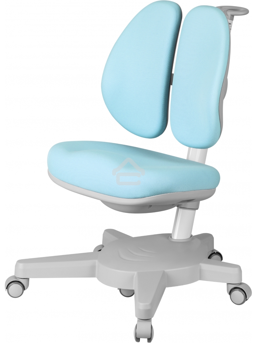 Кресло детское Cactus CS-CHR-3604BL голубой крестов. пластик серый